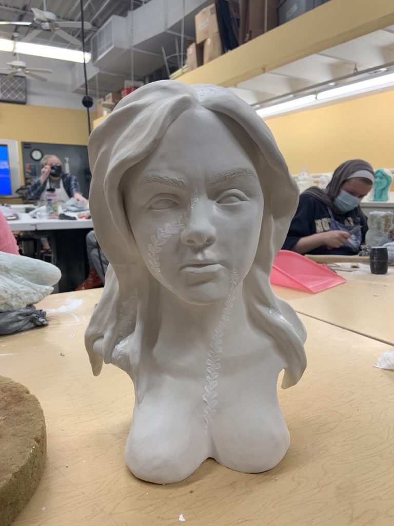 ceramic bust front view