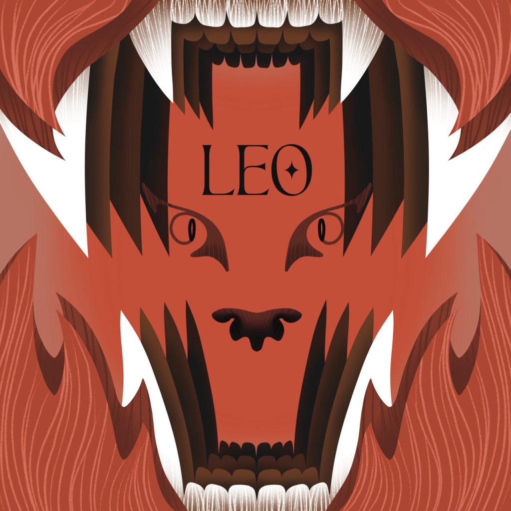 Astrology themed poster for the star-sign Leo